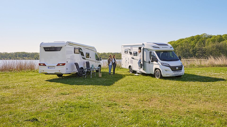 Hobby Reisemobile nebeneinander
