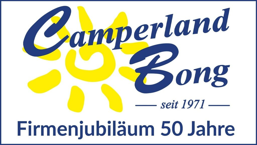 Logo zum 50 Jahre Firmenjubiläum von Camperland Bong