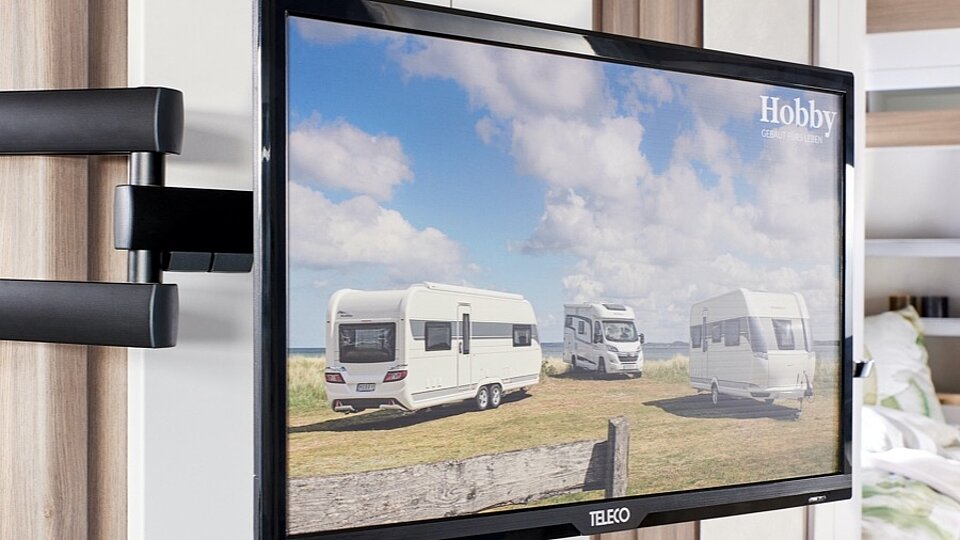 Fernseher in einem Wohnwagen