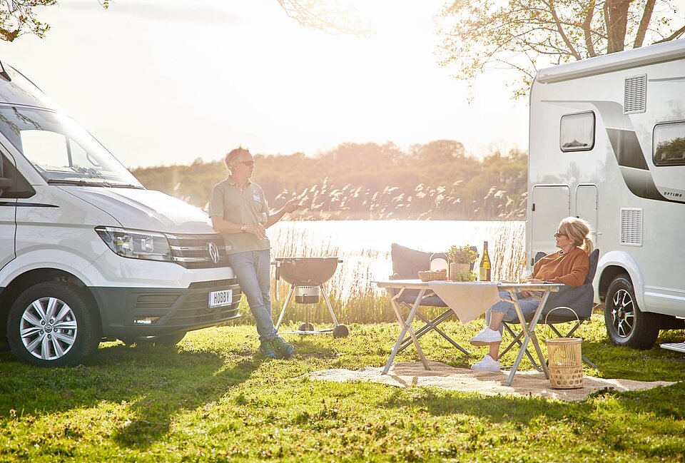 Innenansicht eines Wohnwagens